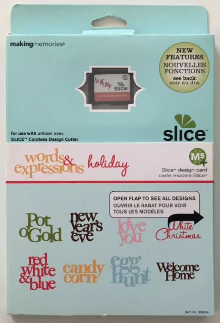 Slice Making Memories Words & Expressions Holiday Design Card 33064 Scrapbooking