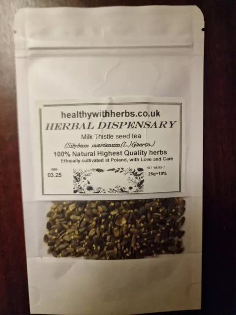 MILK THISTLE unadulterated Seeds with HUSK Sylybum Ostropest from real Herbalist