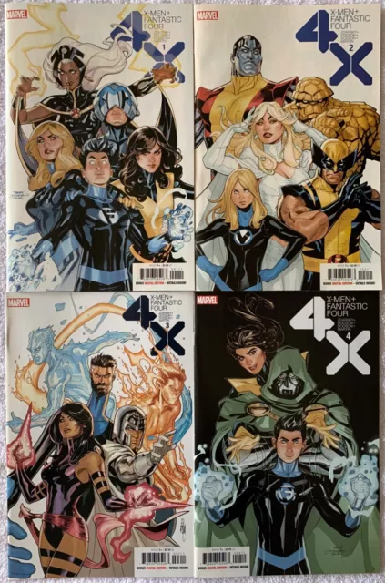 X-Men Fantastic Four 4X #1 2 3 4 Zdarsky Dodson Bagged & Boarded In Mylites