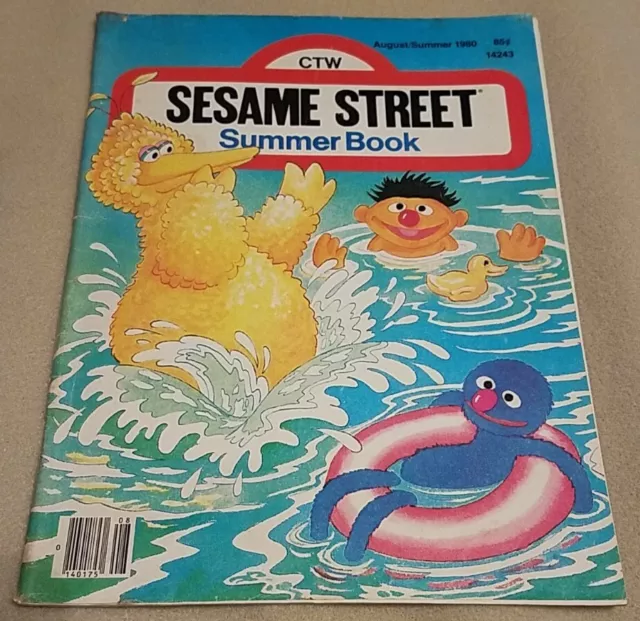 Vintage CTW Sesame Street Summer Book Magazine August 1980 Big Bird Ernie Grover