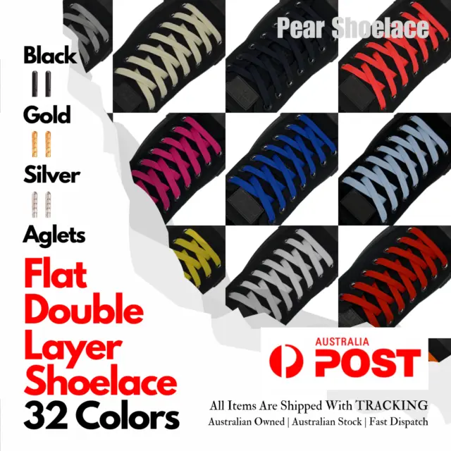 Shoelace Flat Colourful Sneaker Boot Shoe Lace Nike Adidas Converse Puma PF10MM