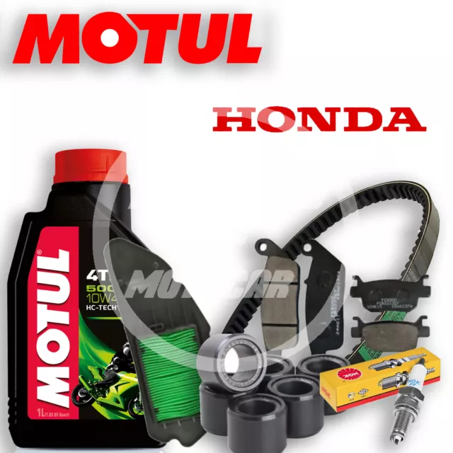 KIT/TAGLIANDO HONDA SH/150/i 2013 2014 2015 OLIO CANDELA CINGHIA RULLI PASTIGLIE