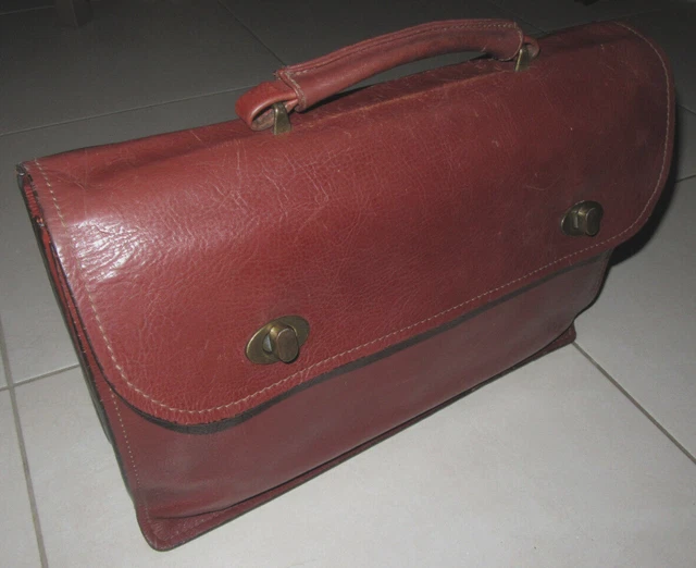 Sacoche Porte-documents En Cuir Des PTT (ancienne Poste) - Neuf Sans étiquette - Style Vintage Bureau