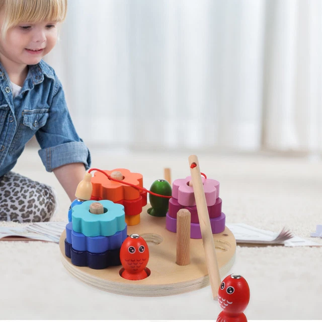 COLOR SORTING PLAYTHING Montessori Toys for 2 Year Old Fishing Sleeve