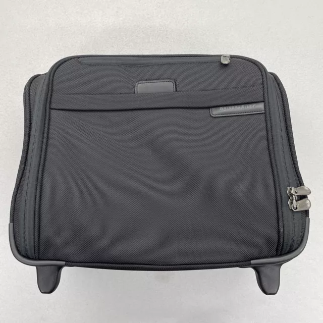 Briggs & Riley Travelware Rolling Briefcase Carry On Luggage BR214 Black Nylon