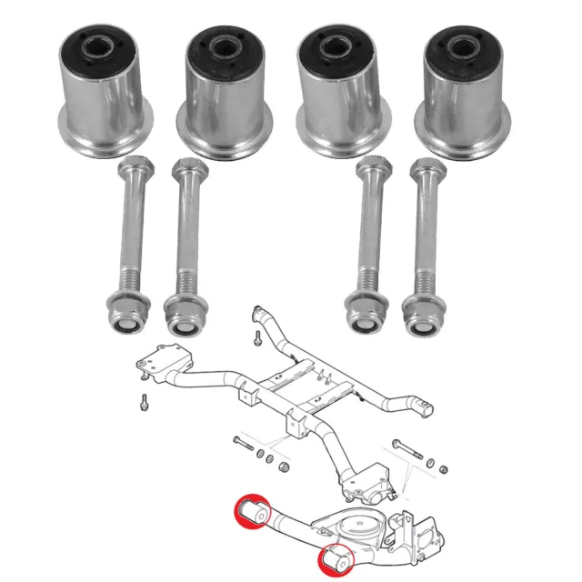 Silentblocks De Brazo Traseras Con Tornillería para Fiat Panda 4x4