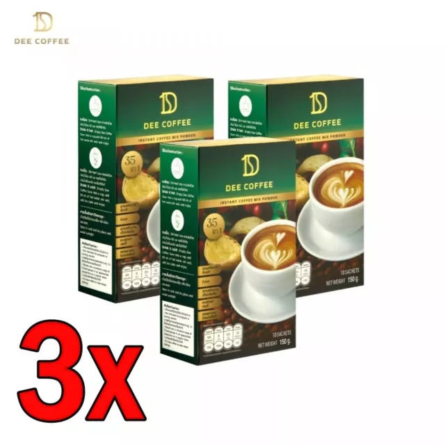 3X Dee Coffee Premium Arábica Bebida Saludable Instantánea Control de Peso Antienvejecimiento