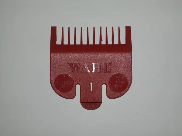 Wahl Standard Fitting Hair Clipper Attachment Comb Size No.1 Red 3mm 1/8"