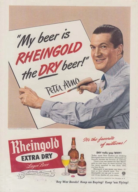 Peter Arno for Rheingold Extra Dry Beer ad 1944 NY