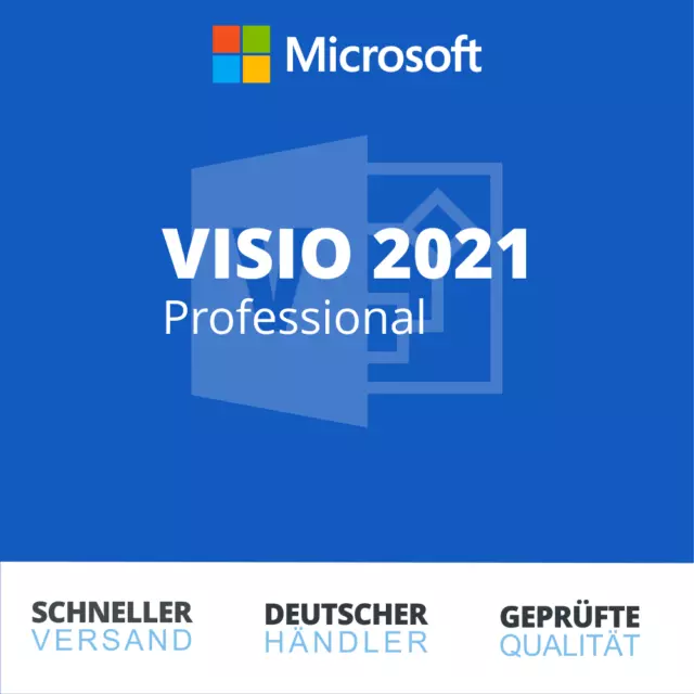 Microsoft Visio 2021 Professional | Retail | Deutsch | Vollversion | DVD