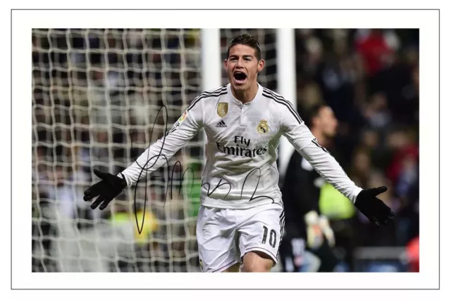 James Rodriguez Real Madrid Signed Autograph Photo Print  Soccer