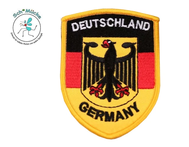 Aufnäher Aufbügler Patch Deutschland Fahne Wappen Adler Amulett Glücksbringer