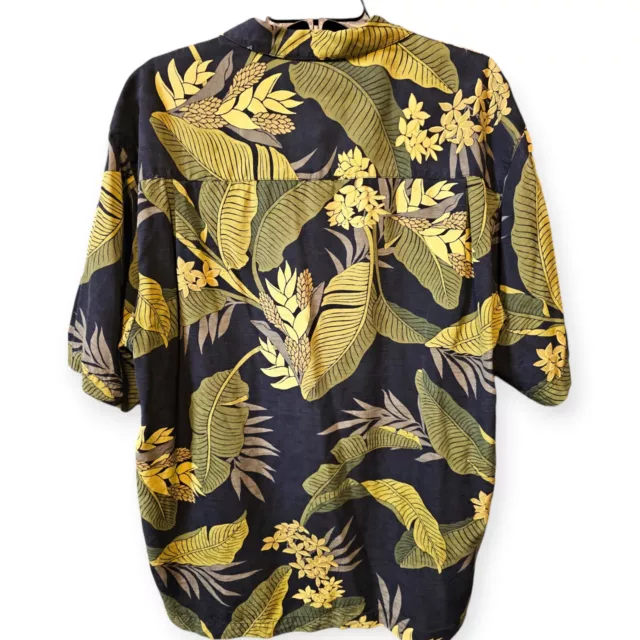 TOMMY BAHAMA MEN'S 100% Silk Tropical Hawaiian Button Down Shirt. Size ...
