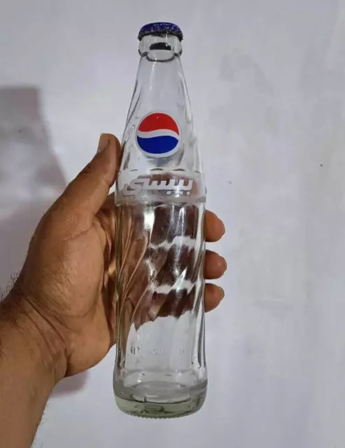 old Used PEPSI  bottle  collection  glass 30 CL arabic writting vintage from1999