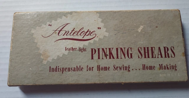 Antelope Pinking Shears Feather Light Model A Bakelite Handle Sewing Scissors