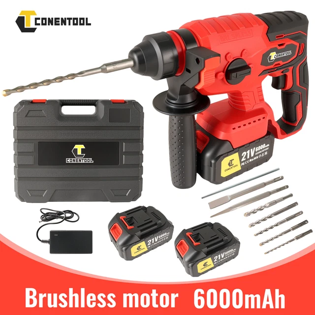 ELECTRIC HAMMER SDS-PLUS Impact Heavy Duty Drill Cordless Power 4Mode ...