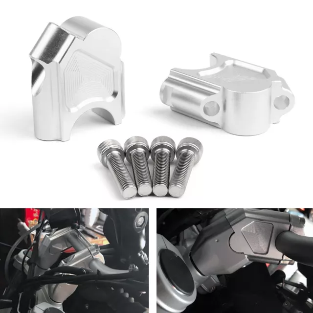 Guidon Risers Higher Extend Adapter Pour BMW F800GS 2008-2017 2015 Silver