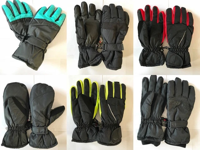 Adults Ski Gloves Mittens 3M Thinsulate Insulation Warm Lined Waterproof