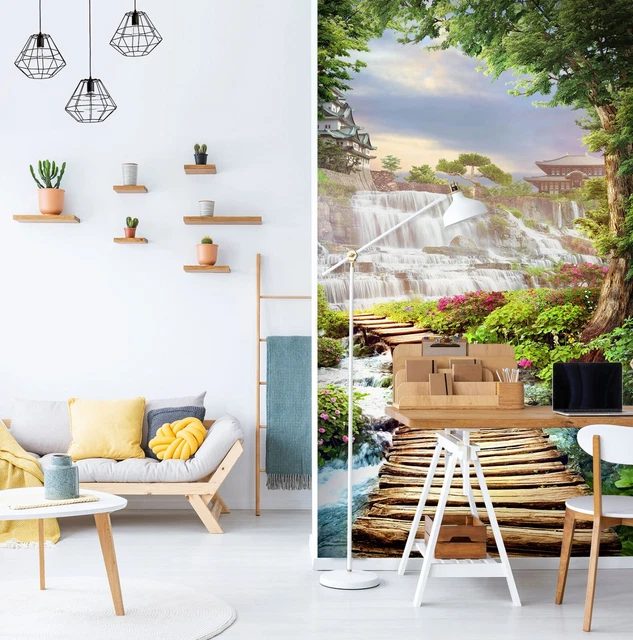 3D NATURE WATERFALL G1790 Wallpaper Wall Murals Removable Self-adhesive ...