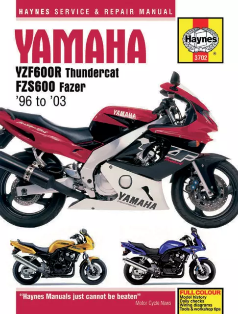 Haynes 3702 Manuale Di Riparazione Moto Yamaha Fzs 600 Fazer 1998