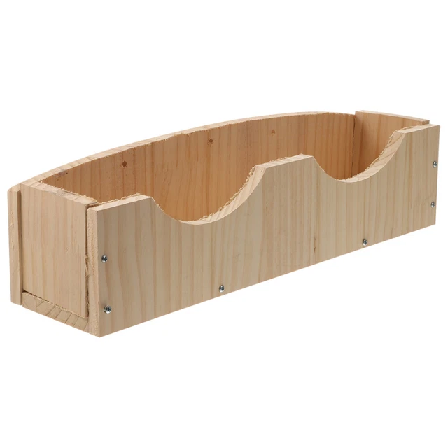 RABBIT HAY FEEDER Rack Wooden Food Manger Hanging Grass Hay Container £ ...