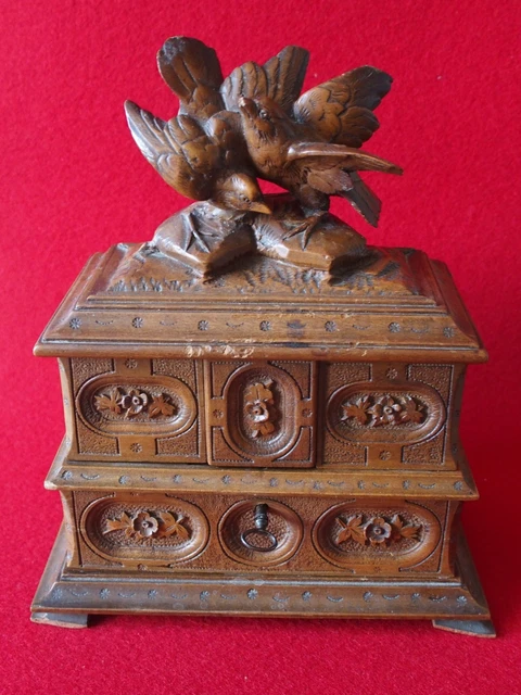 Coffret Au Trésor Vintage En Bois OLegei - Boîte De Rangement 25x17x16cm Pour Bijoux Et Bibelots