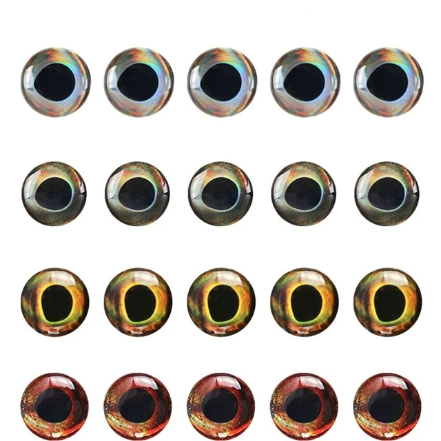 20 Pcs Fishing Bait Baitfish Making Artificial Eyes Material