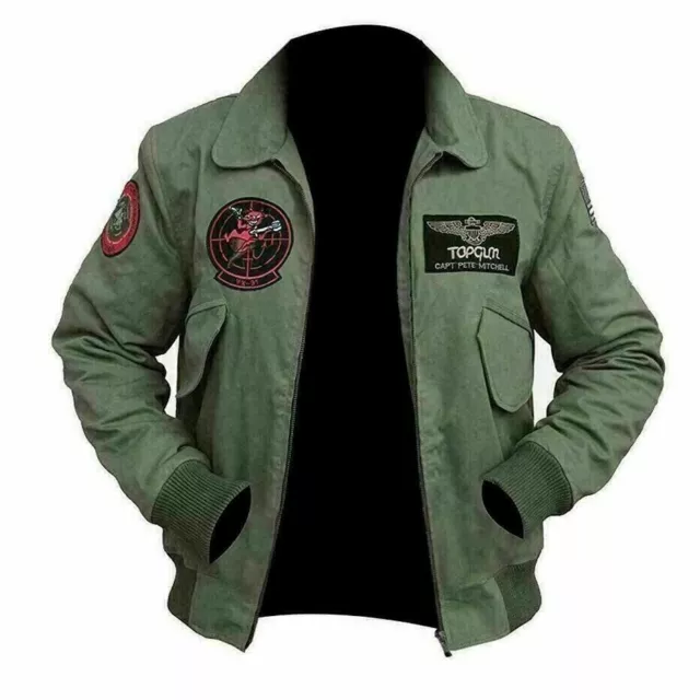 Top Gun Maverick Tom Cruise Flight Bomber Jacket Jet Pilot Cotton Jacket