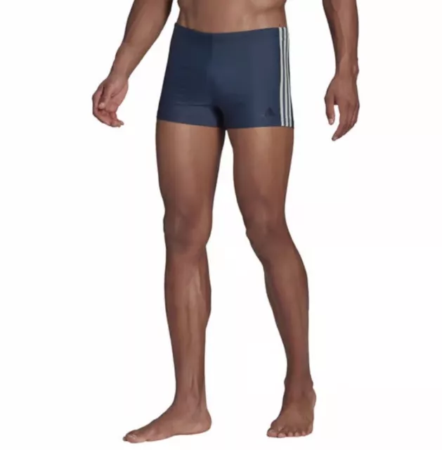 Adidas Nuoto Pantaloncini Uomo 3 Righe Fit Logo da Infinitex Blu GM3570