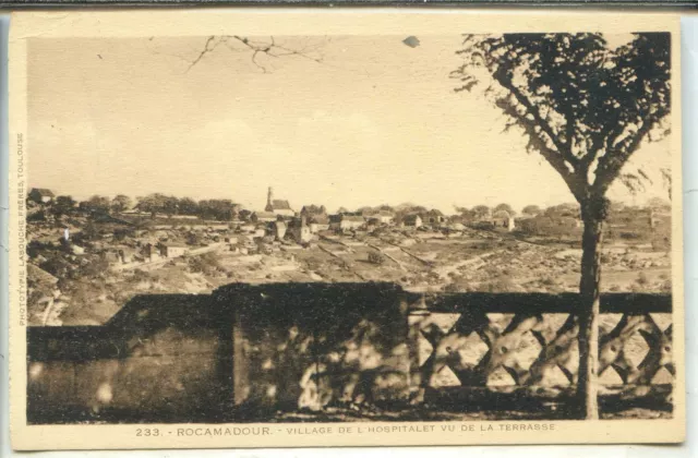 CP 46 Lot - Rocamadour - Village de l'Hospitalet vu de la terrasse