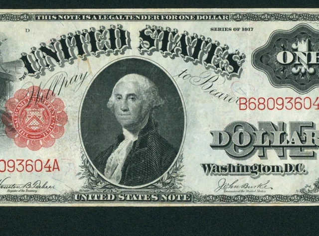 $1 1917 (( VF+++ )) United States Note Legal Tender - Sawhorse ** CURRENCY