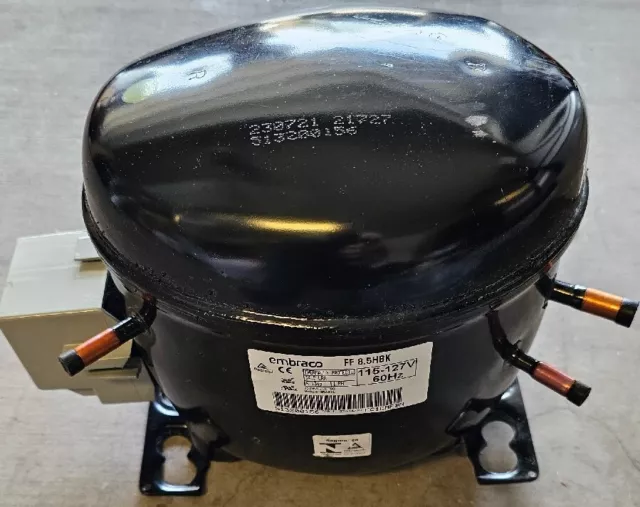 Embraco FF8.5HBK1 Refrigeration Compressor R-134A 1/4 HP 115V NO CAPACITOR