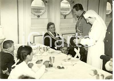 1938 GENOVA Italo BALBO visita famiglia coloni sul piroscafo per la LIBIA *Foto