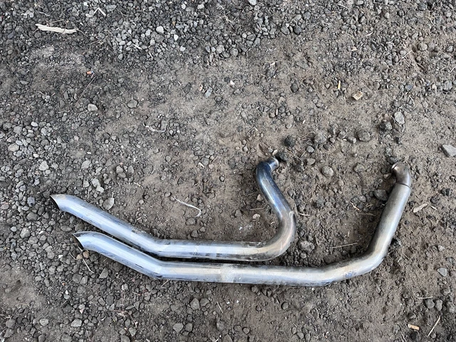 Custom Upsweep Gooseneck Exhaust For Harley Custom Chopper Evo Softail Rigid