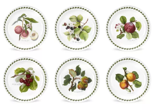 Portmeirion Pomona Salad Plate | Set of 6 Salad Plates Assorted Floral Motifs