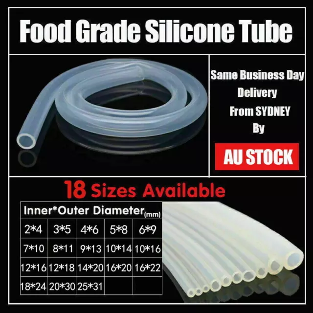 Transparent Silicone Rubber Tube Food Grade Hose Clear Soft for Beer Milk NEW