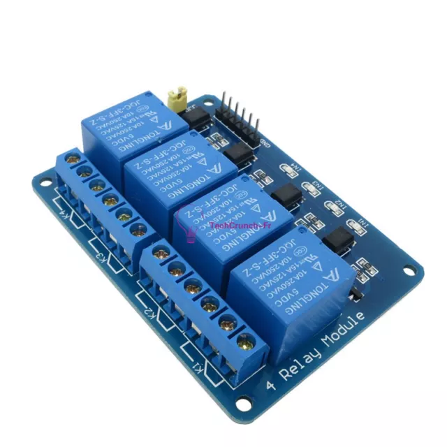 DC 12V 4 Channel Relay Module Optocoupler For Arduino PIC ARM AVR DSP HD23L