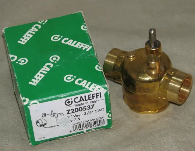 Caleffi Z200537 - 2 Way 3/4" SWT Valve CV7,5 New in box Free Shipping