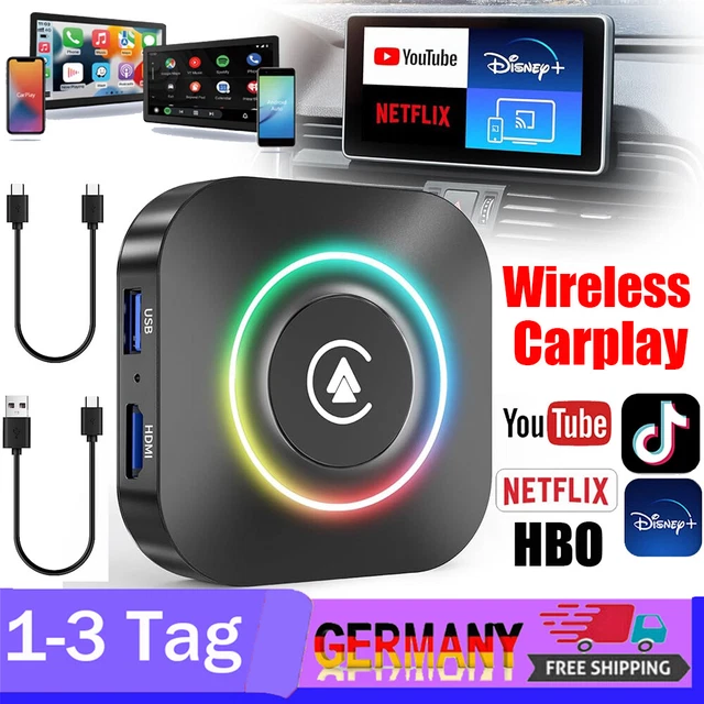WIRELESS CARPLAY AI box iOS Android Auto Adapter Konverter
