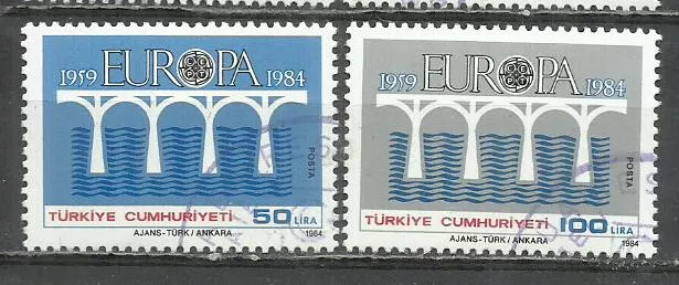 1008Gg-Serie Completa Turquia Europa 1984 Nº 2425/2426