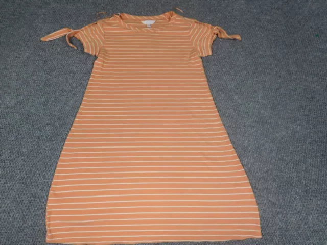 LC Lauren Conrad Dress Womens Extra Small peach striped short A-line stretch