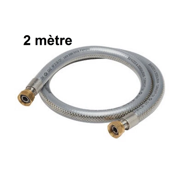 Tuyau Gaz Naturel 2 Mètres - Flexible à Visser 10 Ans - Alimentation Cuisson Et Barbecue