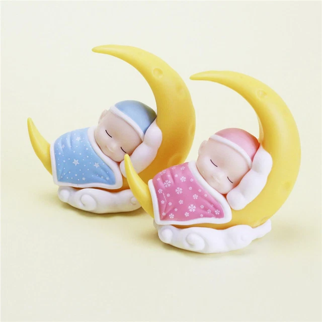 Dormir bébé lune ornements dessin animé figurine enfants jouets gâteau pour