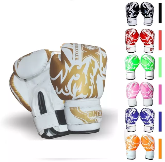 Junior Boxing Gloves Punching Bag Mitts Kick Boxing Sparring Training MMA Gloves