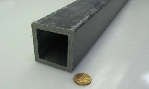 Fiberglass Square Tube Grey  2.00" Square x 1/4" Wall x 60" Length