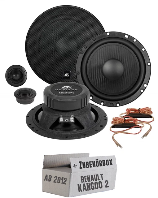 HAUTPARLEURS ESX POUR Renault Kangoo 2 Devant Porte Boxe 16cm Voiture Montage EUR 137,88