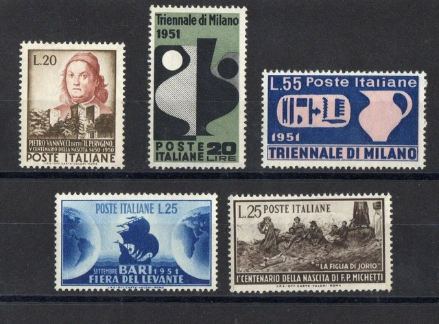 ITALIE: SERIE DE 5 TIMBRES NEUF* N°604/609 Cote: 54,00 €