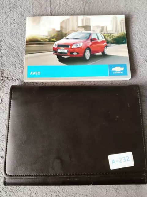 Genuine Chevrolet Aveo 2006-2011 Owners Manual Handbook Wallet Pack A-232