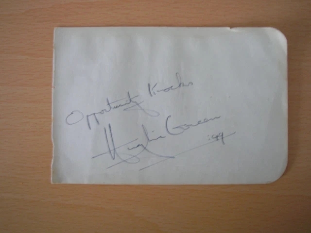 Hughie Green - Original Hand-Signed Album Page 1949