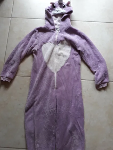 lotto 1216b tuta pigiama viola bimba bambina 7-8 anni
